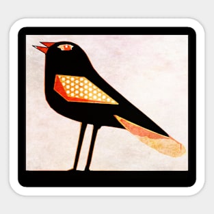 Simple Modern Pop Art Blackbird Sticker